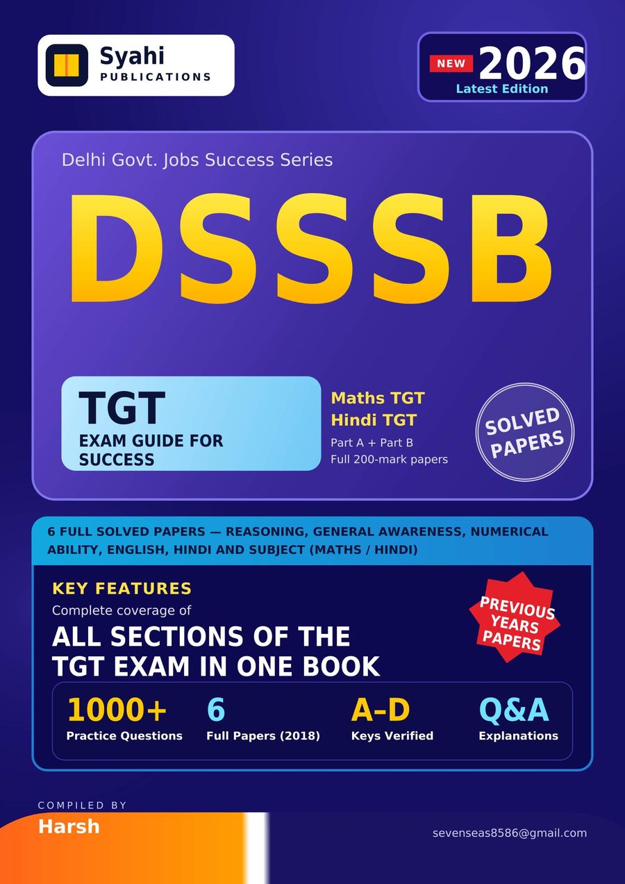 DSSSB TGT Exam Guide 2026 cover